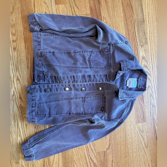 RVCA Road Worthy Washed Plum Purple Denim Jacket - Picture 5 of 7